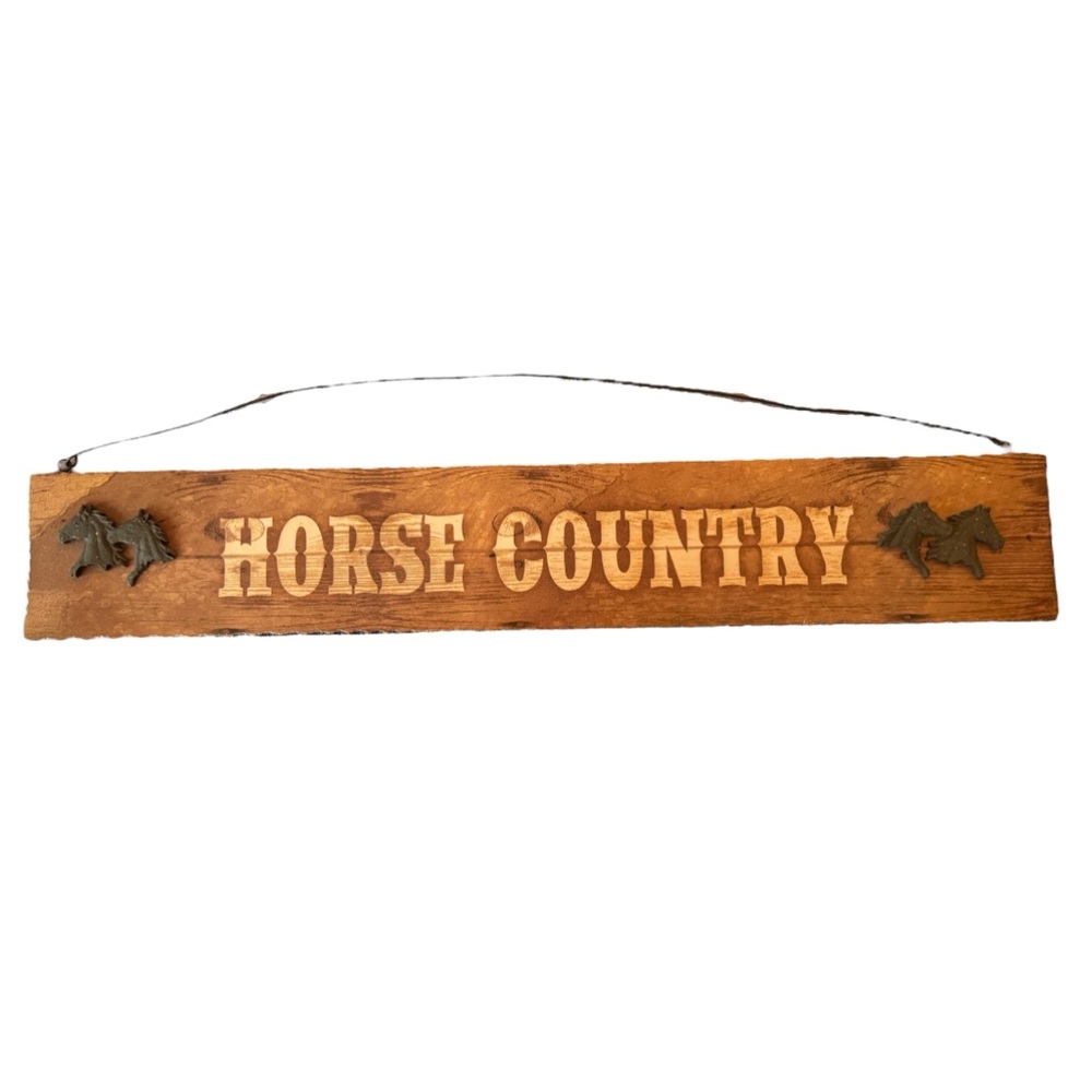 Big Sky Carvers HORSE COUNTRY Wall Sign  24" long x 4" height Designed Montana